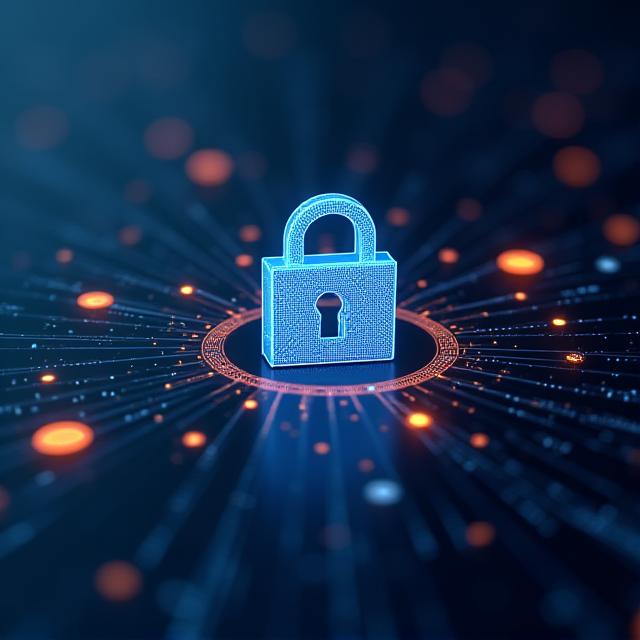 データの安全性とプライバシーを象徴するビジュアル